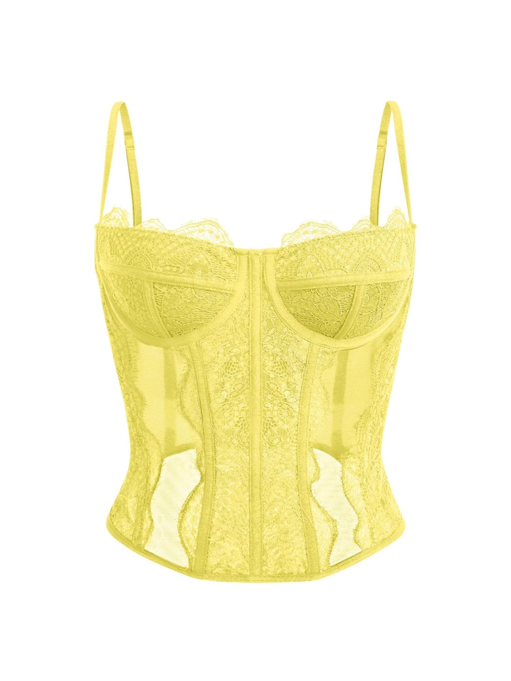 Butter Yellow Lace Bustier Corset Top - Brand New Never Worn In Original Package